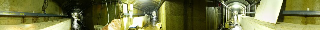 panorama view inside Mikawa Tunnel