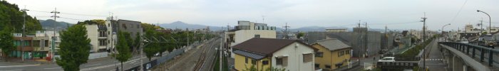 panorama view from Tenjingawa passway