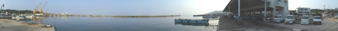 panorama view of Toshima Fishery harbor